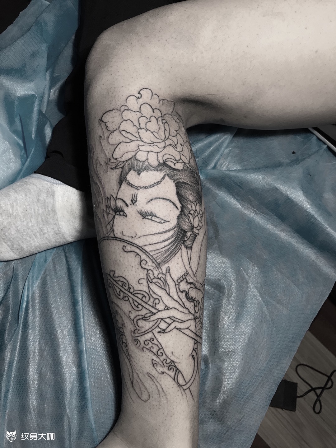 艺妓线条_纹身图案手稿图片_辛阳的纹身作品集