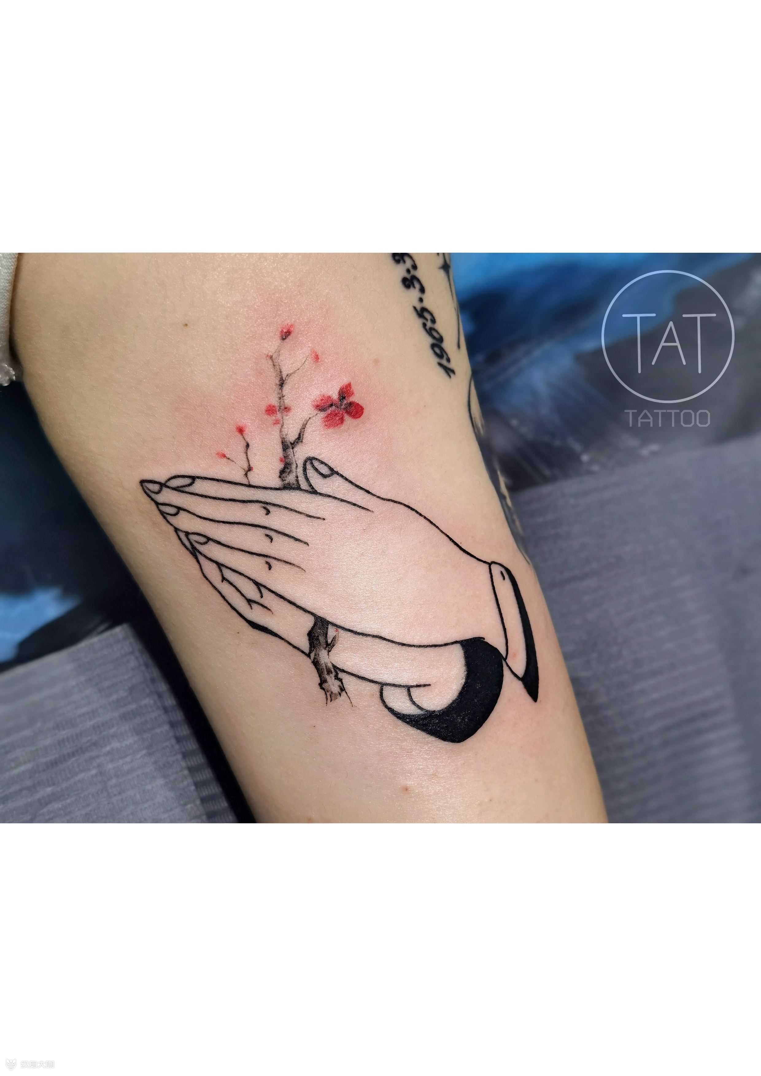 小清新祈祷手_纹身图案手稿图片_tat—如彦的纹身作品集