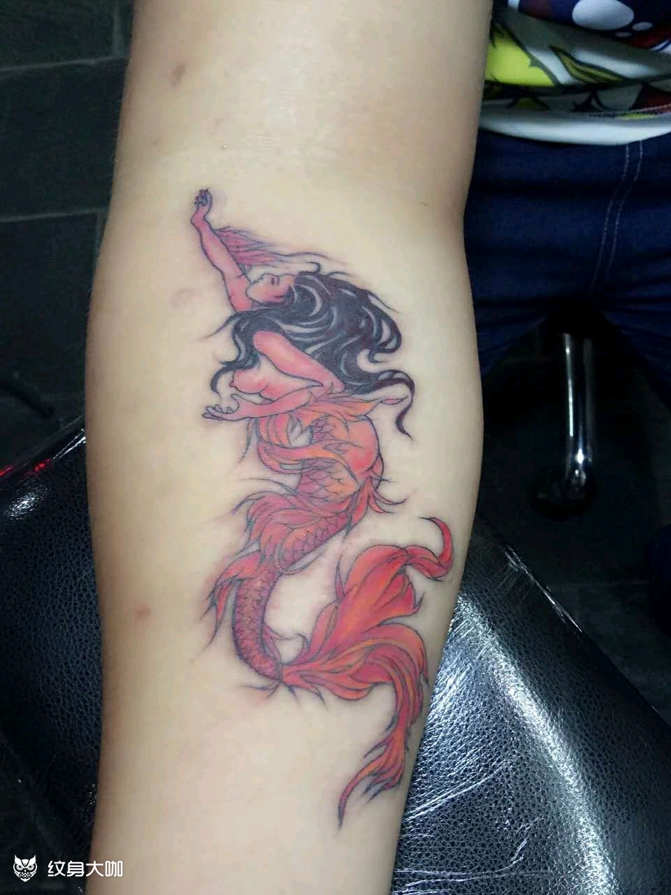 美人鱼_纹身图案手稿图片_阿龙的纹身作品集