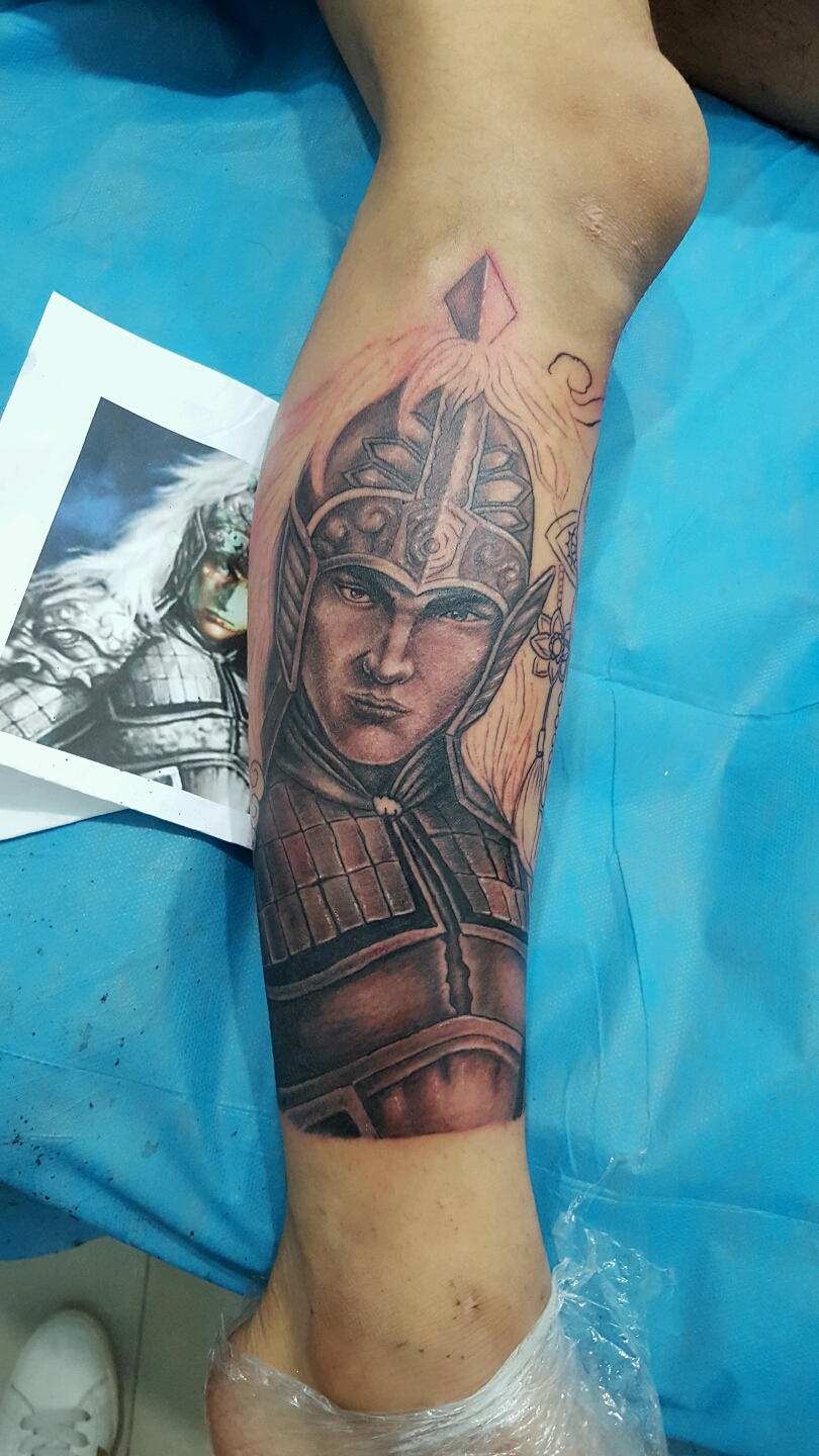 赵云_纹身图案手稿图片_清峰的纹身作品集
