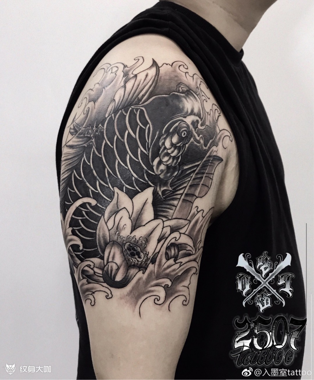 鲤鱼_纹身图案手稿图片_宁哲的纹身作品集