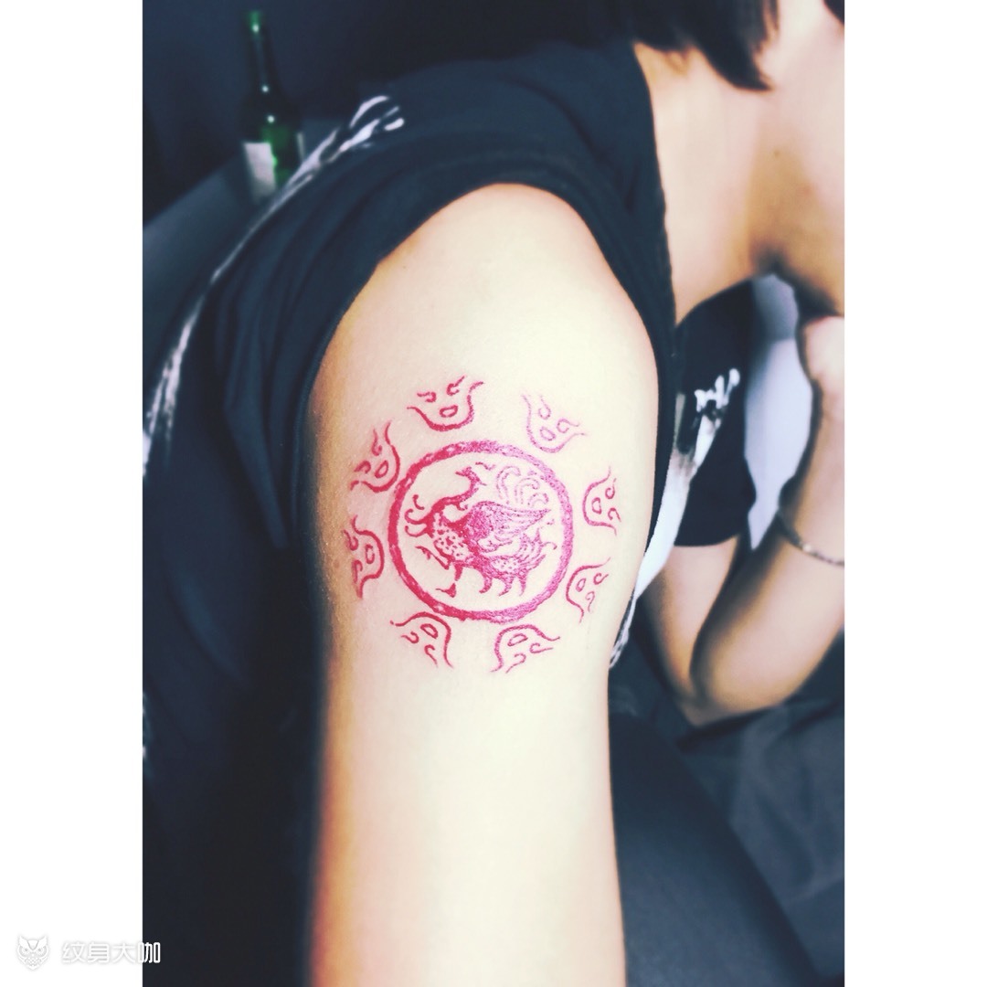 朱雀_纹身图案手稿图片_胡劼的纹身作品集