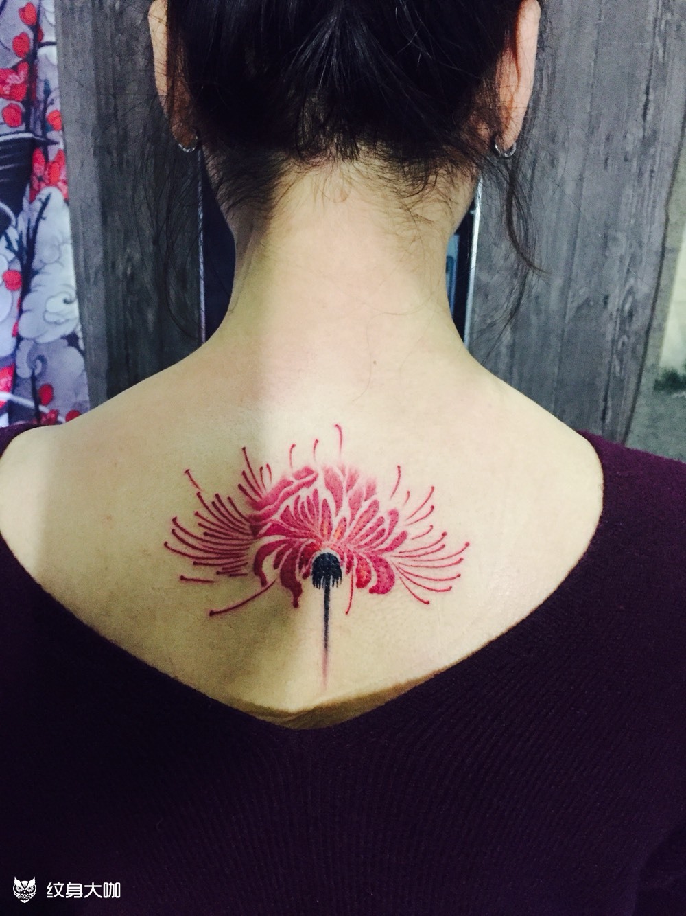 彼岸花_纹身图案手稿图片_刘彬彬的纹身作品集