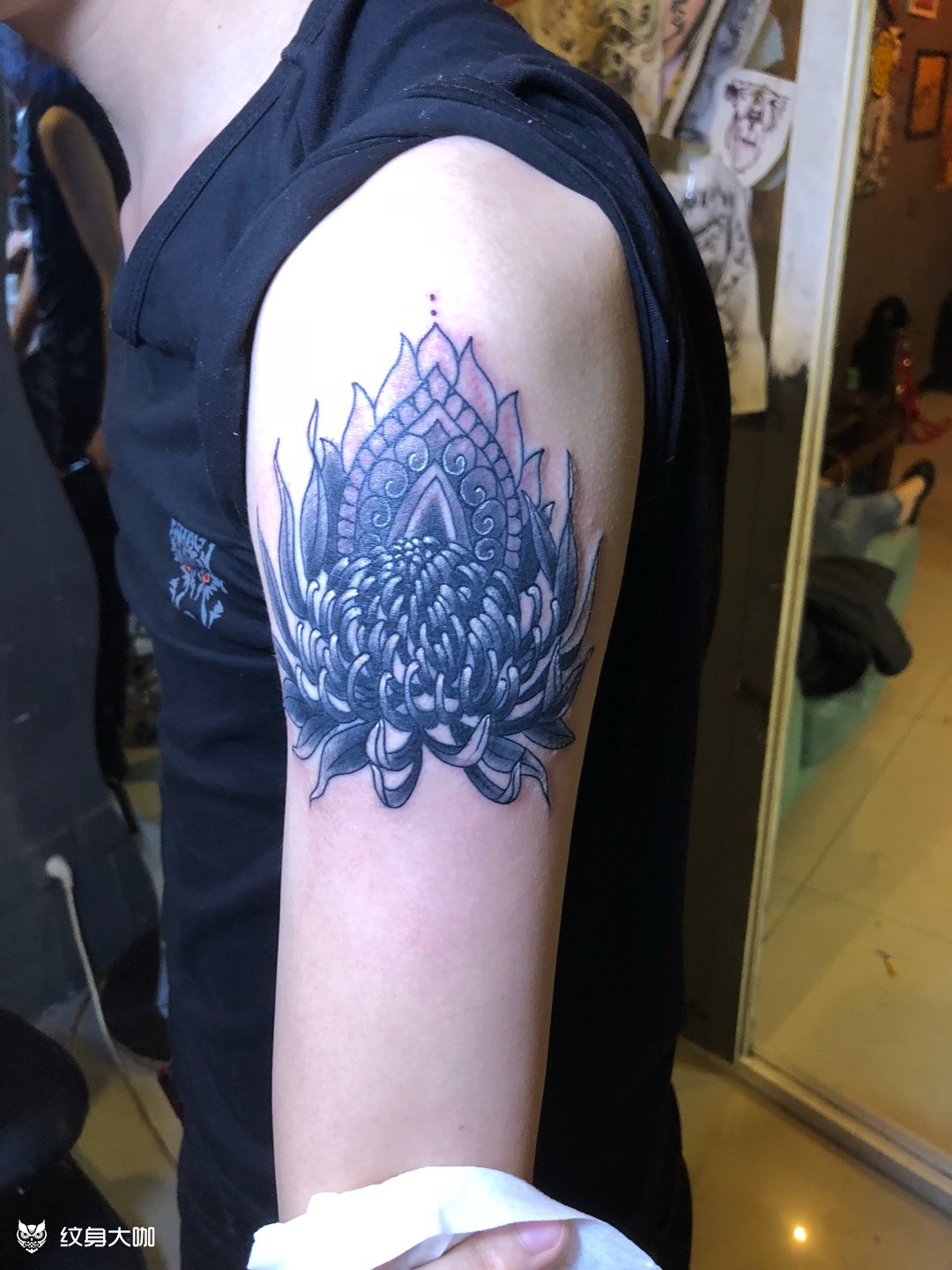 菊花_纹身图案手稿图片_人皮客栈的纹身作品集