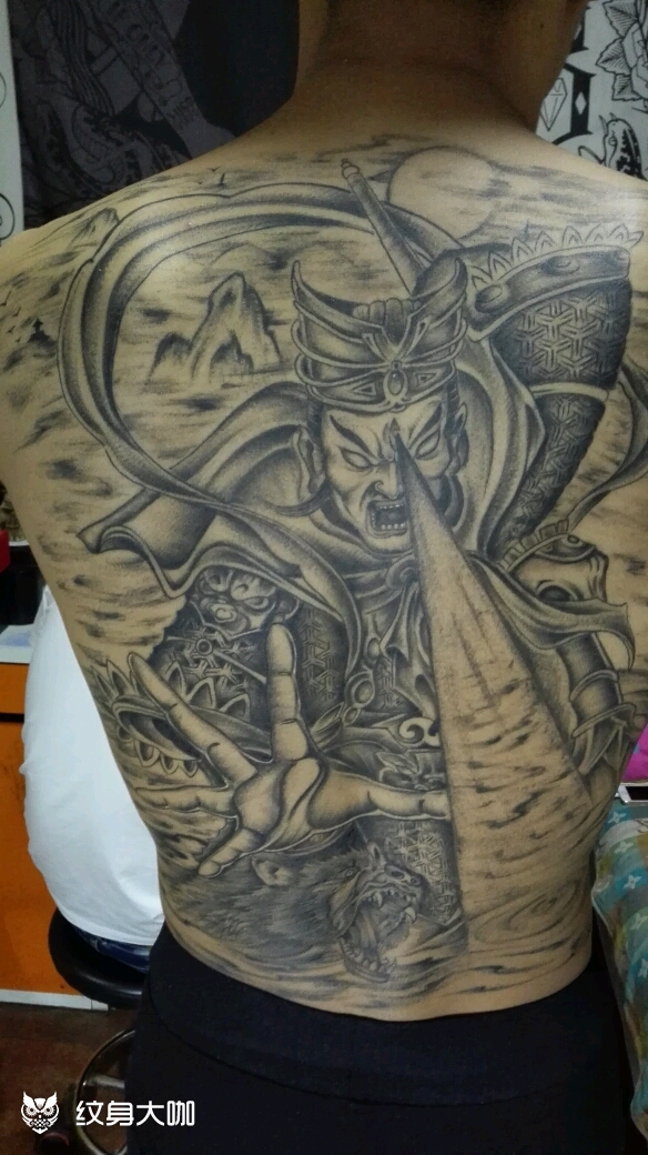 二郎神_纹身图案手稿图片_小水的纹身作品集