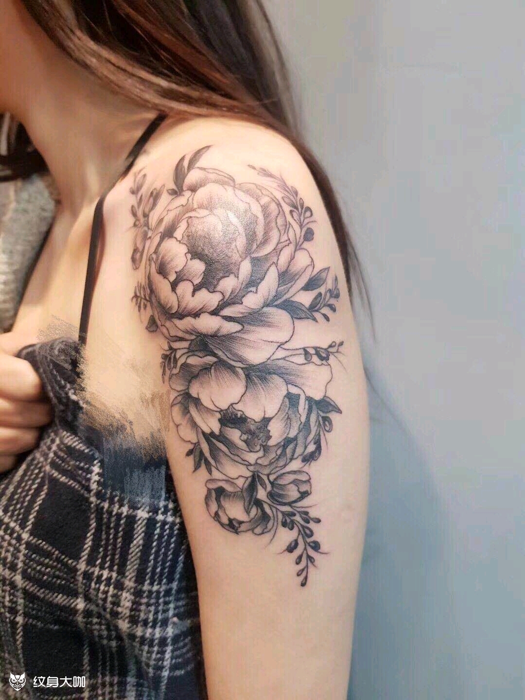 肩花_纹身图案手稿图片_黑炎的纹身作品集