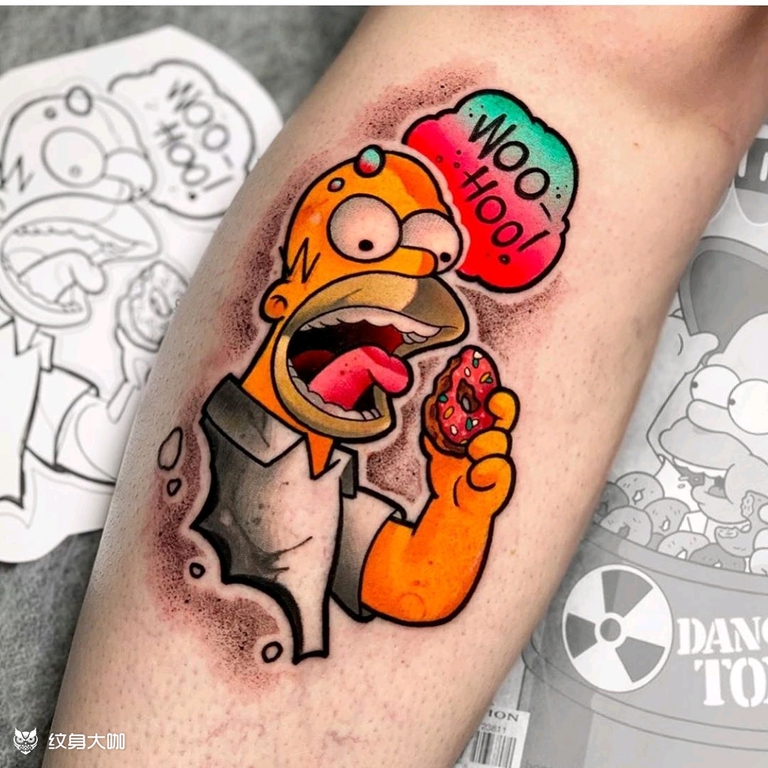 辛普森_纹身图案手稿图片_timi的纹身作品集