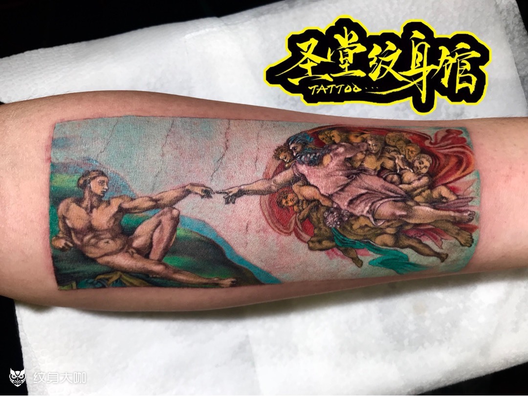 创造亚当_纹身图案手稿图片_张大鹏的纹身作品集