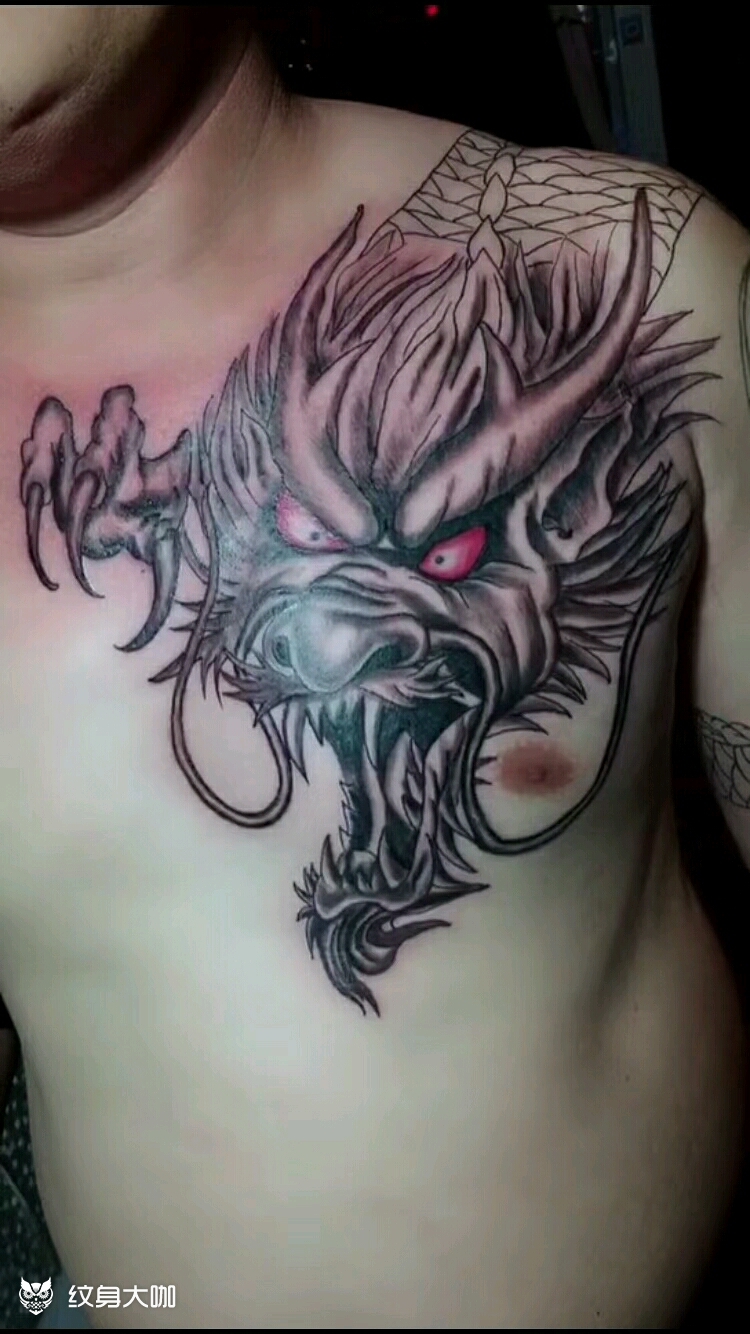 过肩龙_纹身图案手稿图片_超艺纹身–阿龙的纹身作品集
