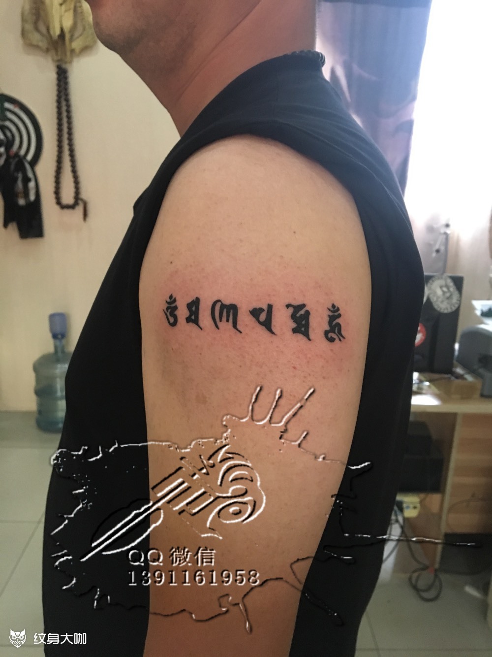 六字真言_纹身图案手稿图片_李飞的纹身作品集