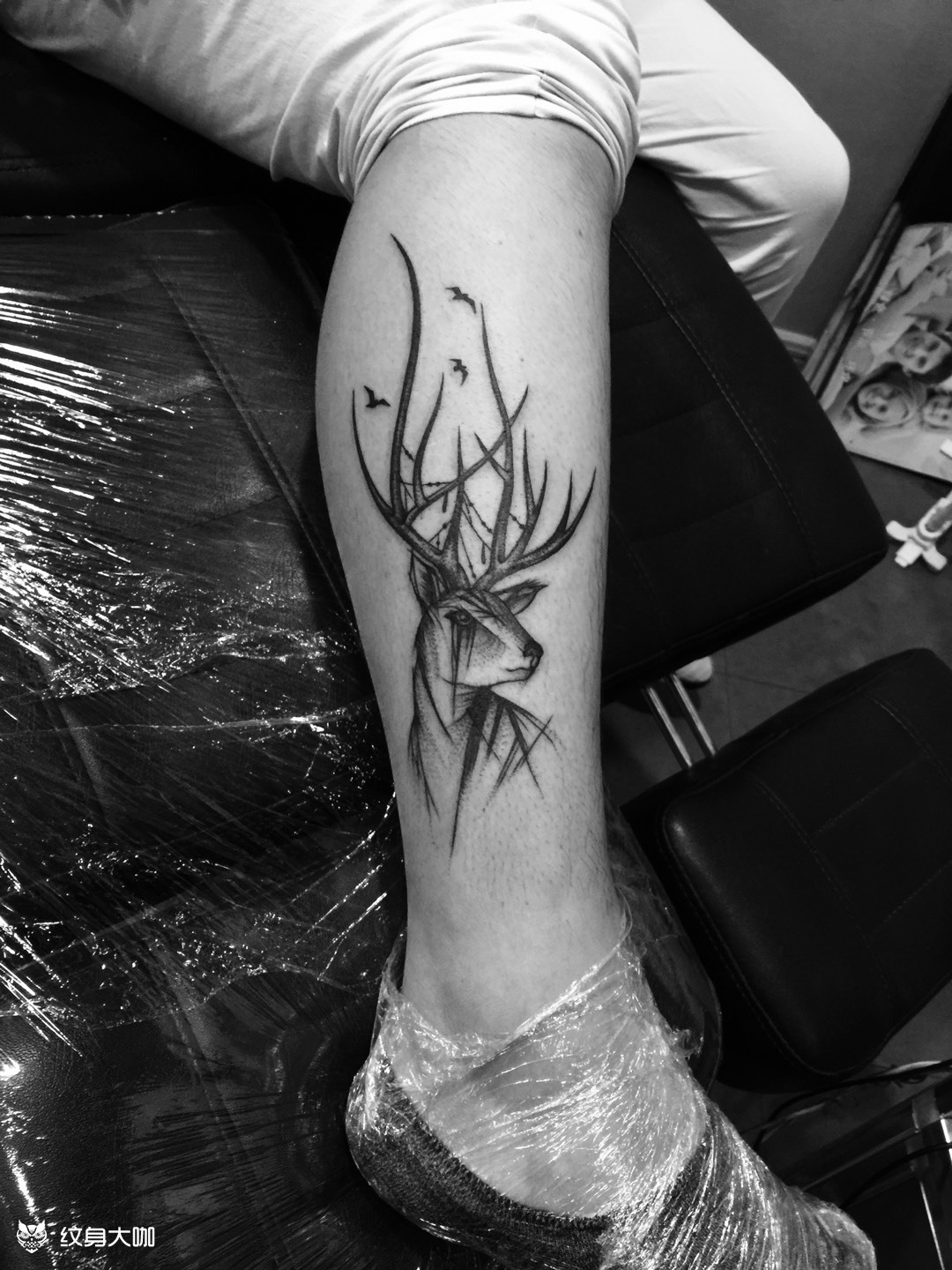麋鹿纹身图