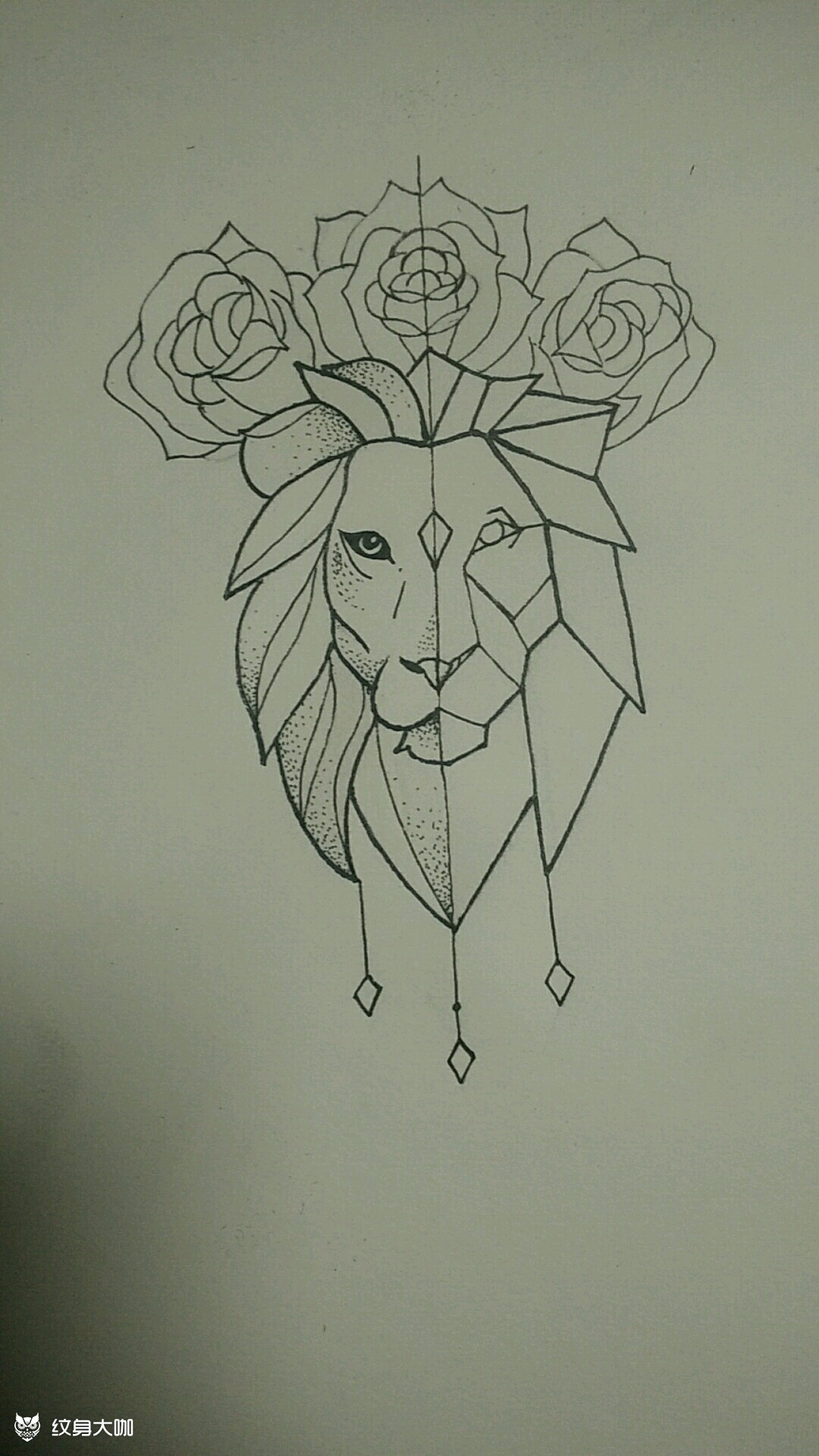 欧美狮 手稿_纹身图案手稿图片_超刺青的纹身作品集