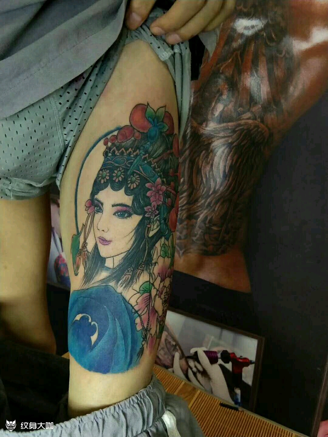 花旦_纹身图案手稿图片_莫师傅的纹身作品集