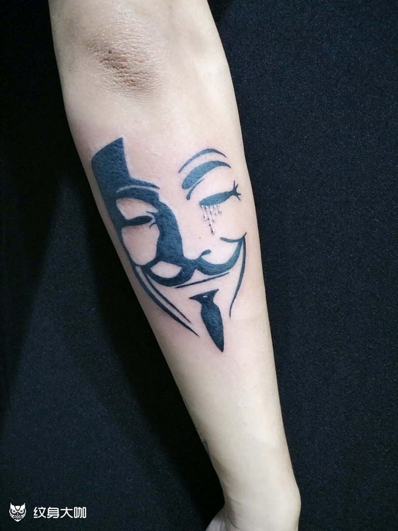 仇杀队面具_纹身图案手稿图片_殷亚立的纹身作品集