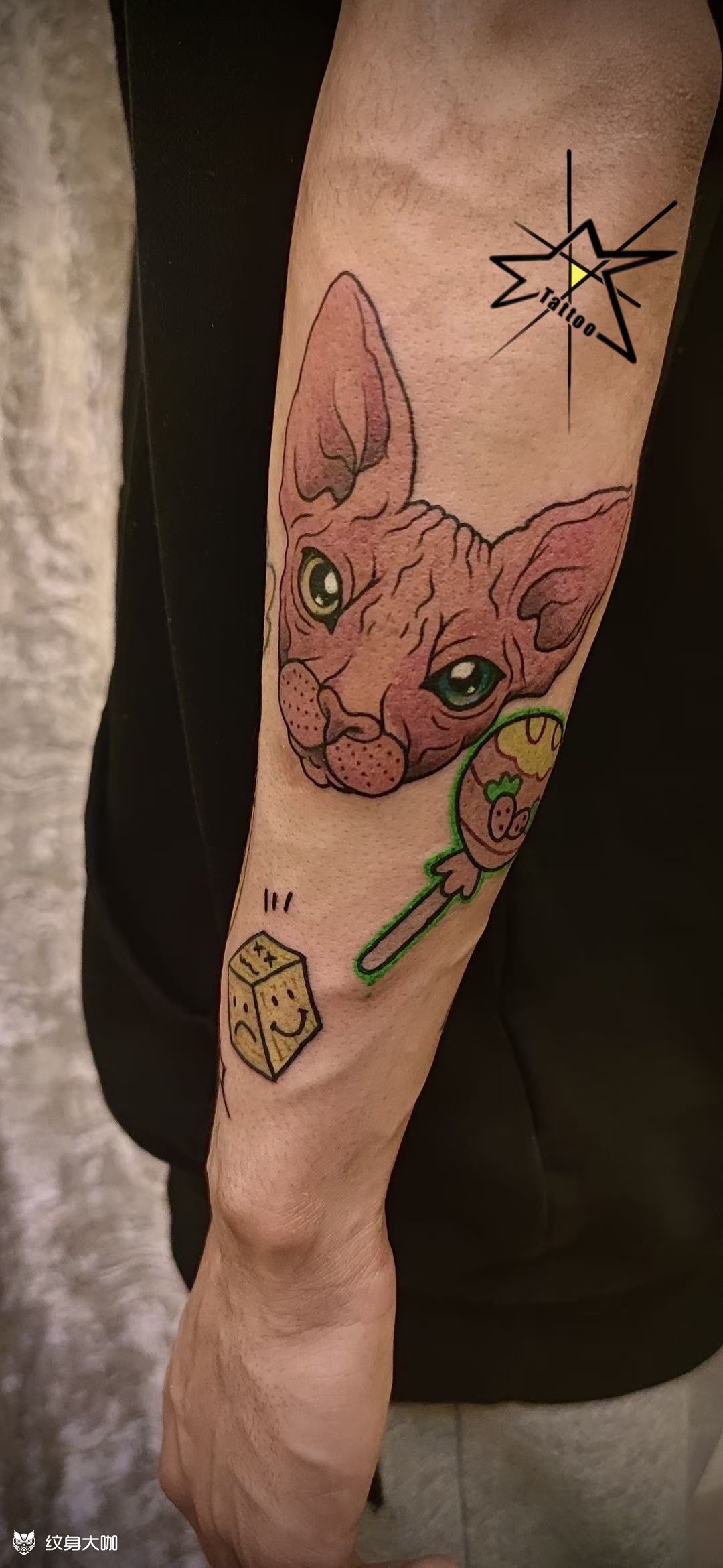 小拼接花臂_纹身图案手稿图片_酉良的纹身作品集