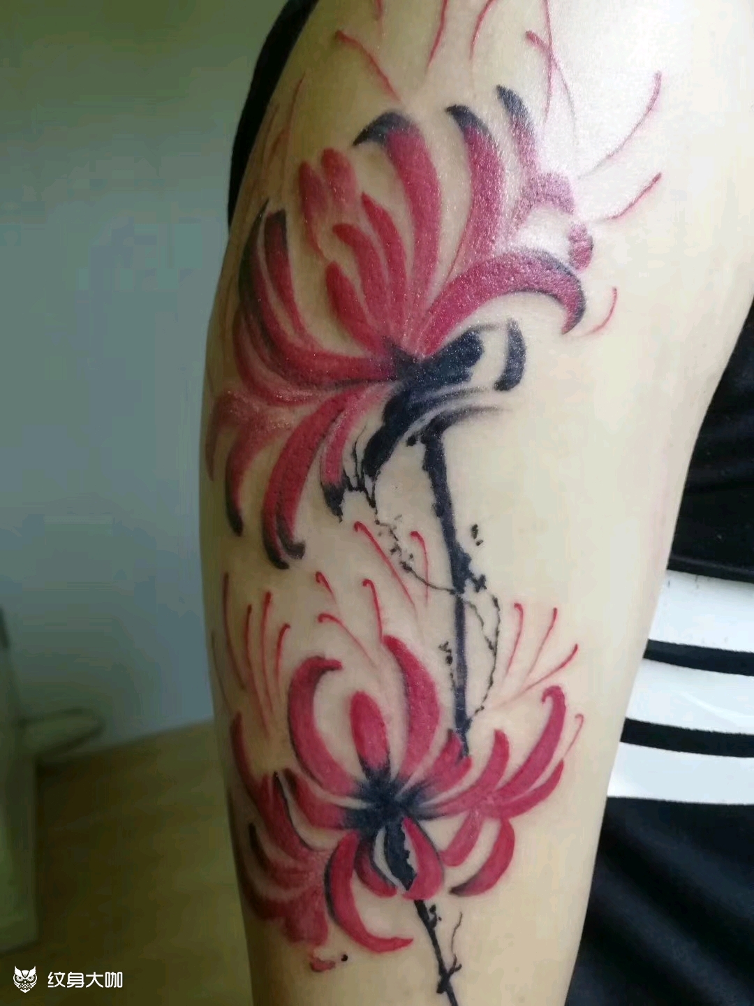 黄泉路上的彼岸花 曼莎珠华_纹身吧社区 - 纹身大咖