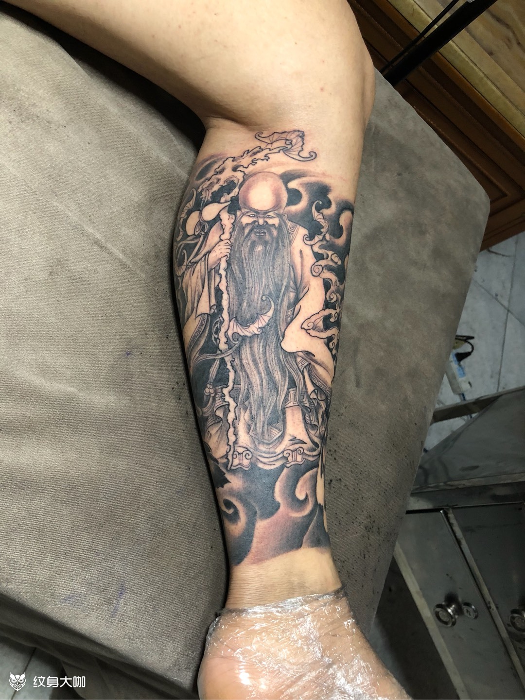 寿星_纹身图案手稿图片_伊阳的纹身作品集