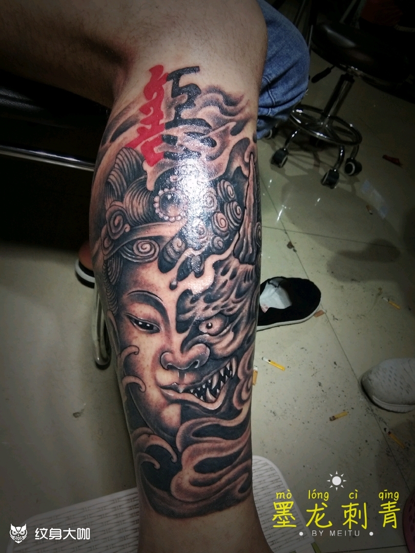 善恶一念间_纹身图案手稿图片_张佰超的纹身作品集