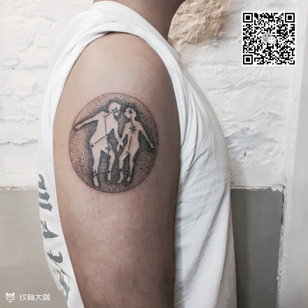 双子座_纹身图案手稿图片_法海的纹身作品集