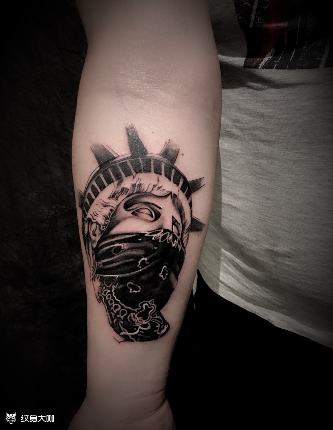 自由女神像,未完成_纹身图案手稿图片_小虎的纹身作品集