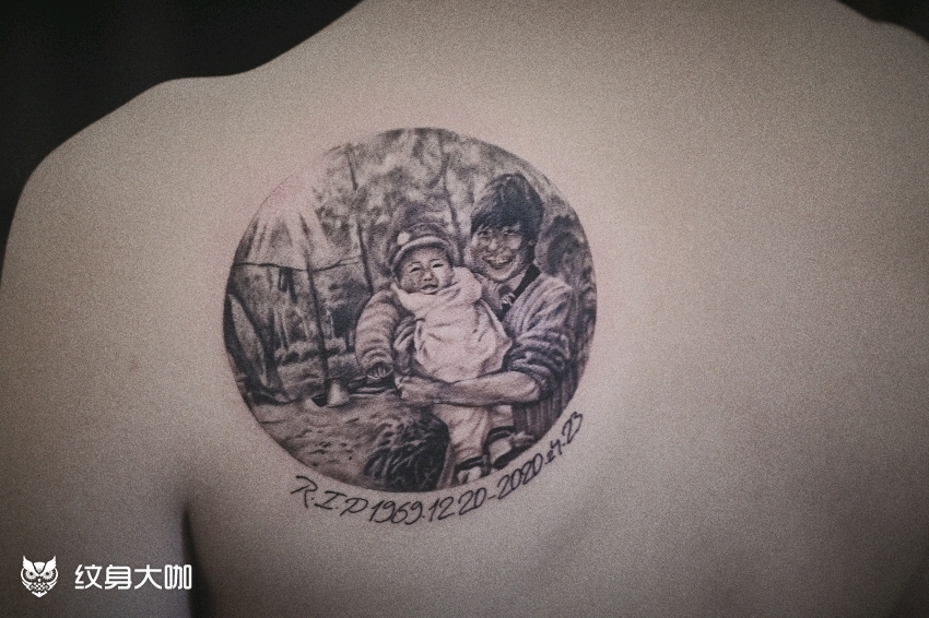 父子_纹身图案手稿图片_潘阳的纹身作品集