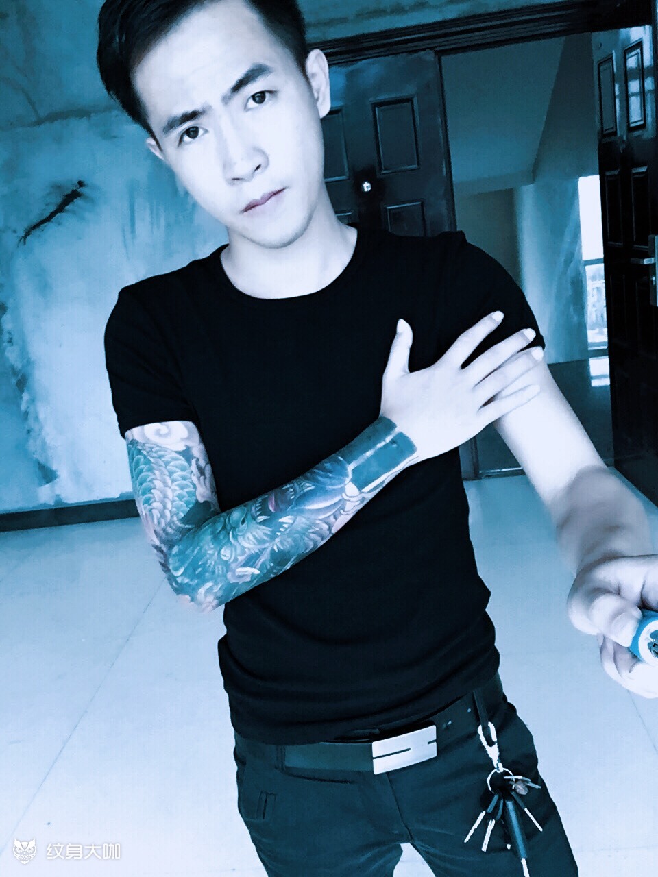 青龙盘臂_纹身图案手稿图片_啊明的纹身作品集