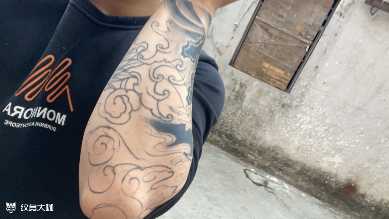 想重新喷雾 修改一下半臂 你好_纹身吧社区 - 纹身大咖
