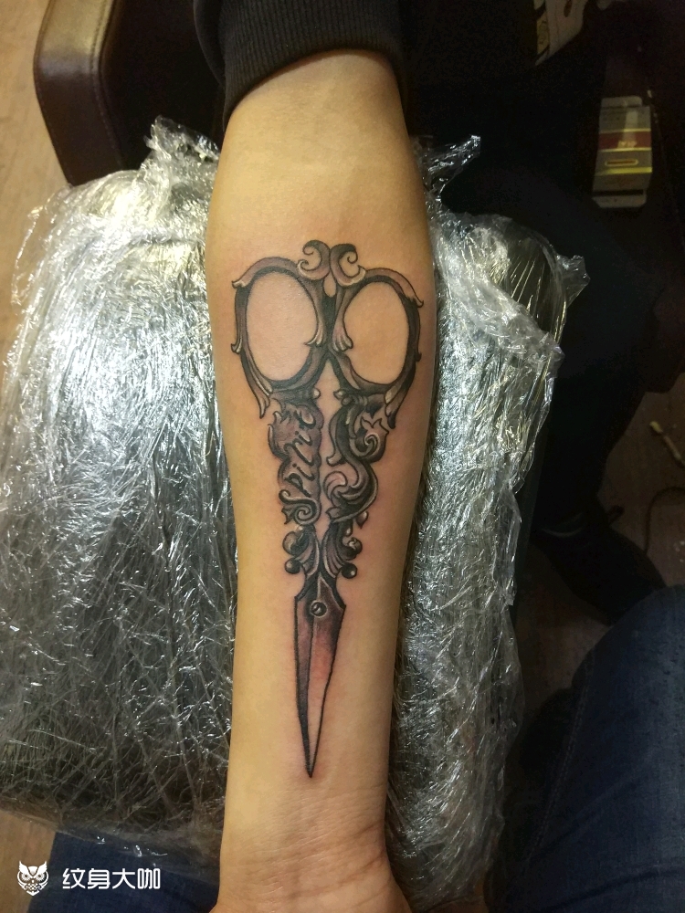心灵剪刀_纹身图案手稿图片_琅文阁的纹身作品集