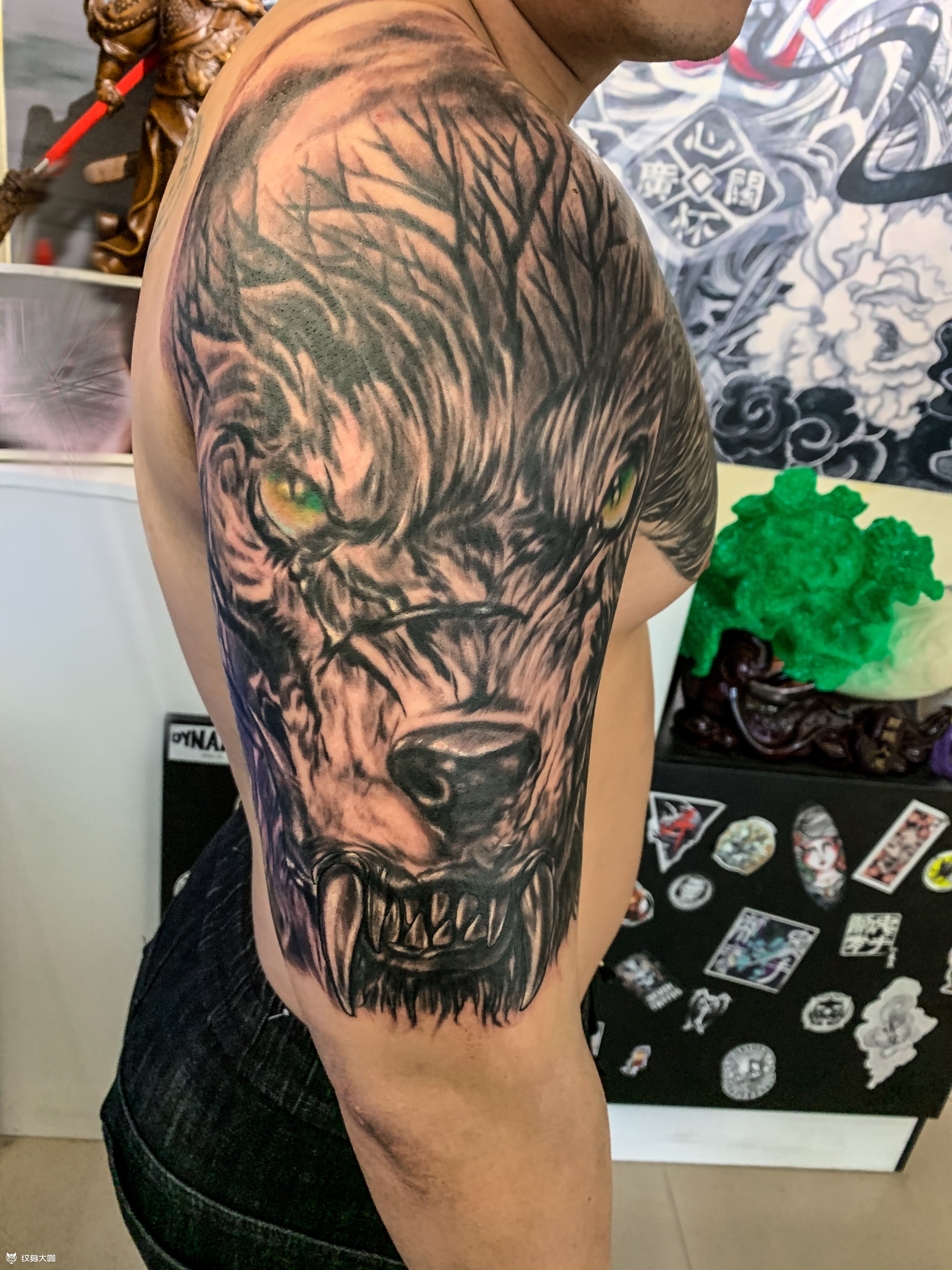 狼_纹身图案手稿图片_敦煌的纹身作品集