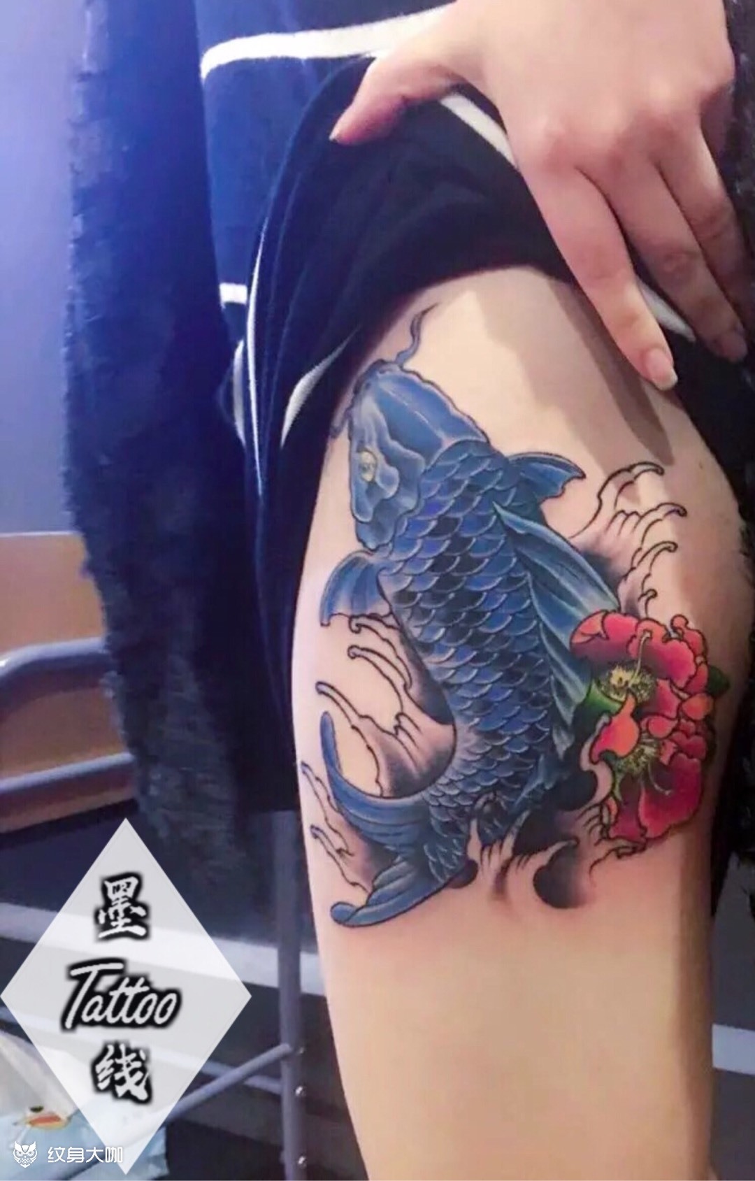 鱼(遮盖_纹身图案手稿图片_大轩的纹身作品集