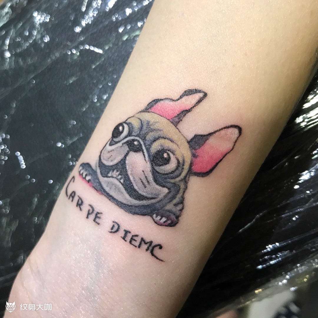 小狗子_纹身图案手稿图片_山水的纹身作品集