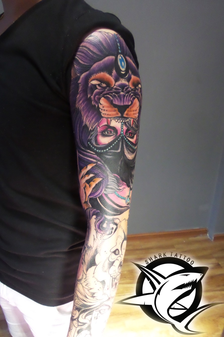 全臂school_纹身图案手稿图片_兔邦的纹身作品集