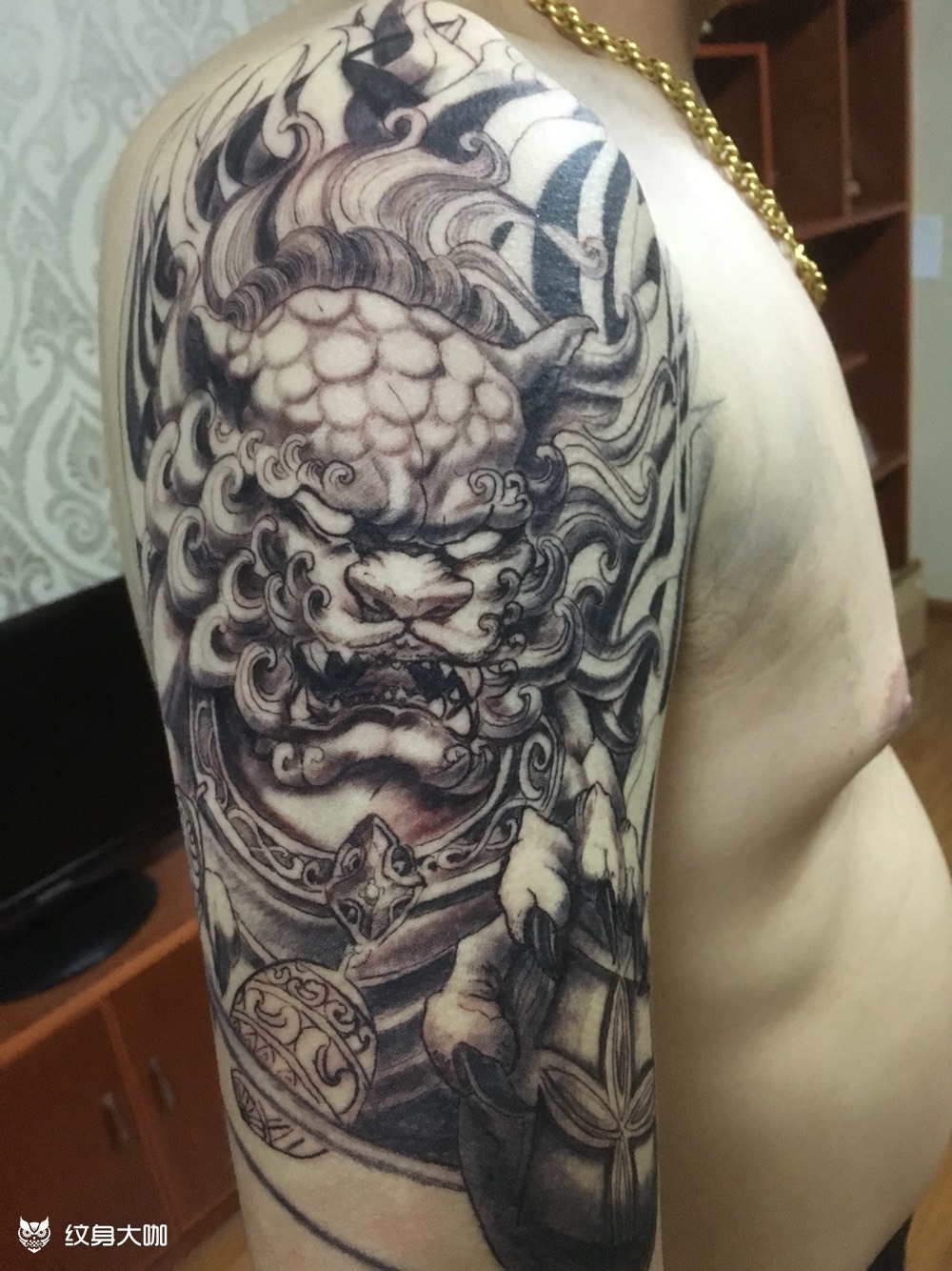 唐狮_纹身图案手稿图片_锦衣卫的纹身作品集