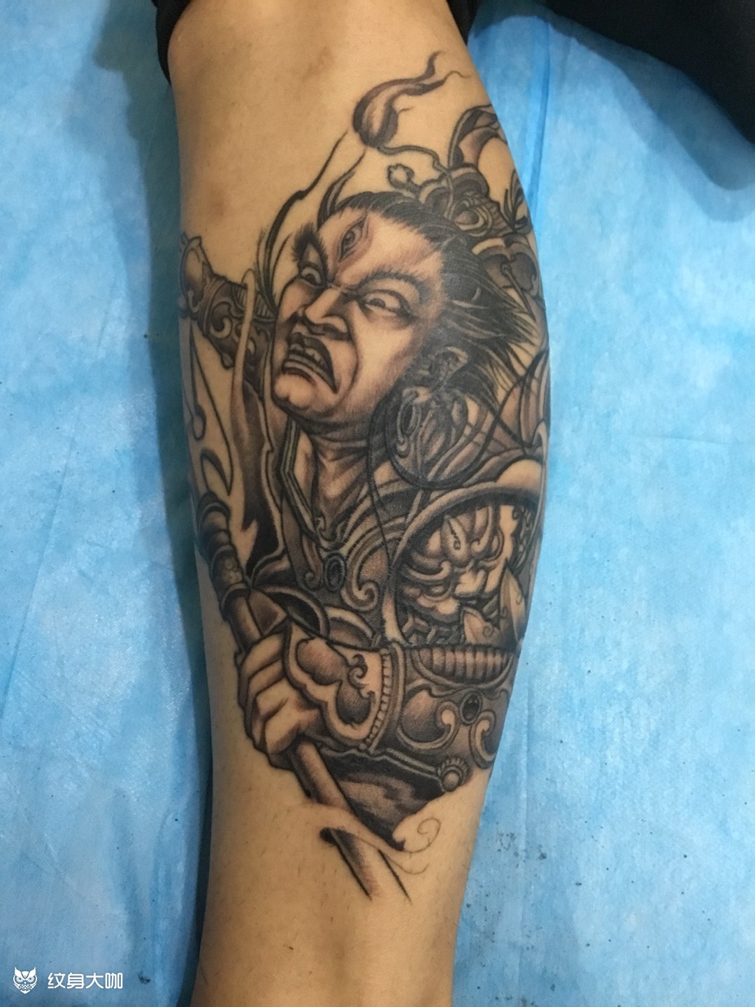 二郎神_纹身图案手稿图片_语泽的纹身作品集