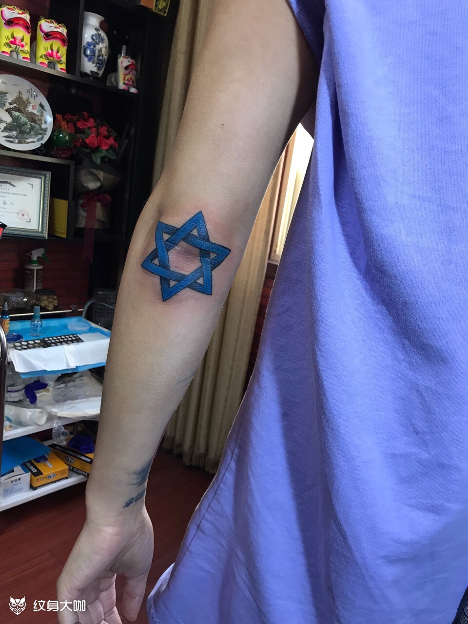 六芒星_纹身图案手稿图片_雕喜的纹身作品集
