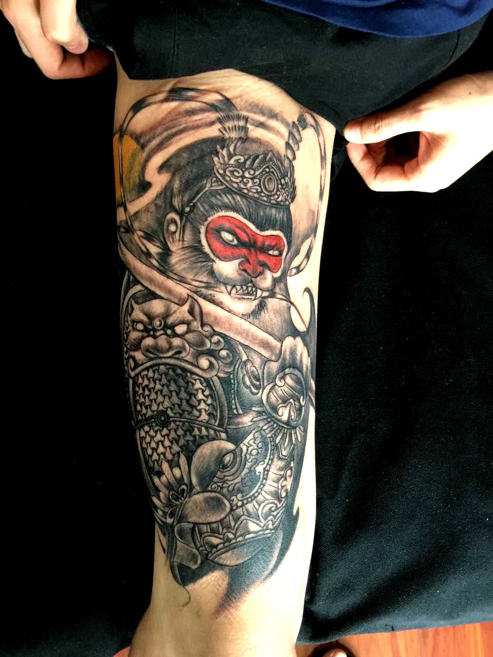 齐天大圣_纹身图案手稿图片_鬼仆的纹身作品集