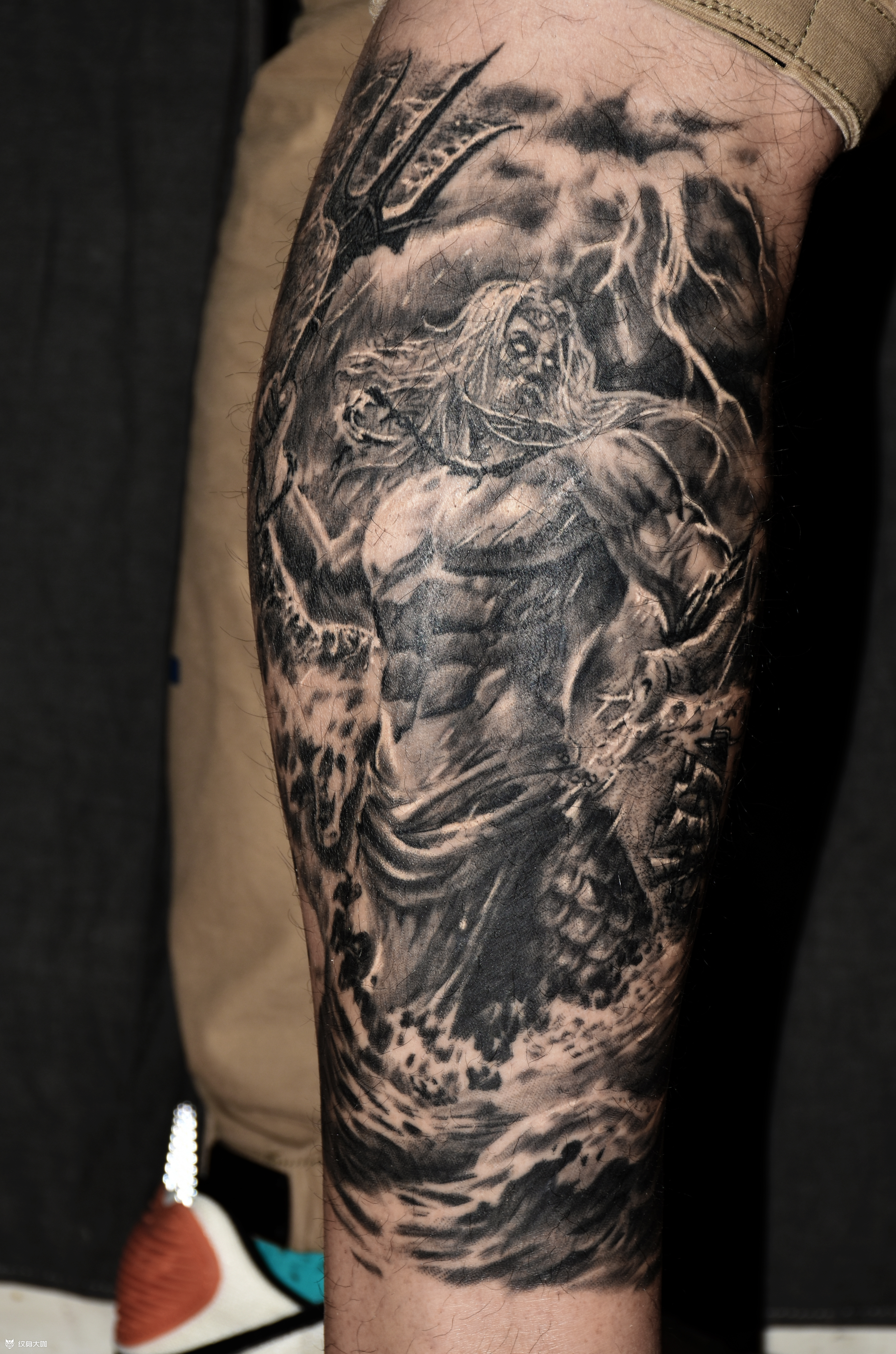 海王(恢复后的纹身)_纹身图案手稿图片_old liu 的纹身作品集