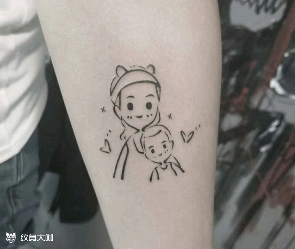 亲情_纹身图案手稿图片_牟力冰的纹身作品集