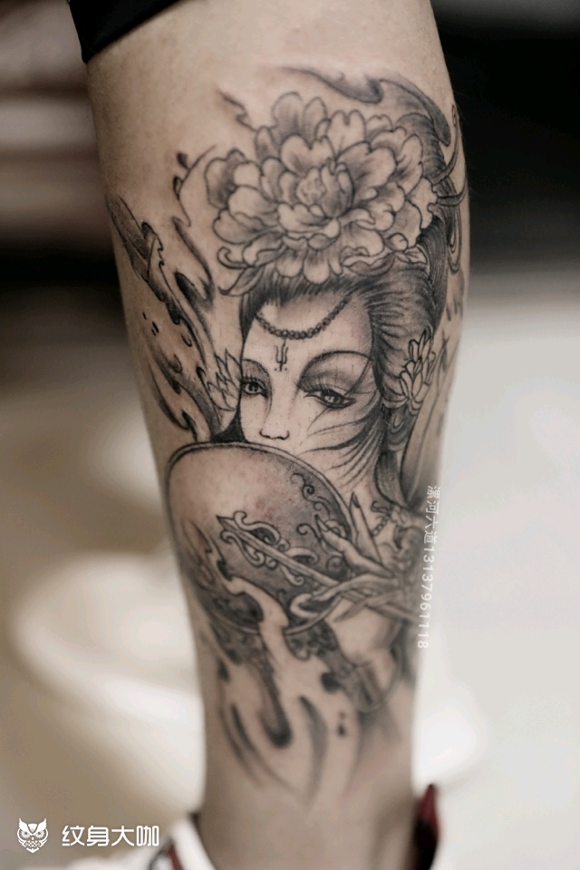 艺姬妓_纹身图案手稿图片_漯河六道刺青的纹身作品集