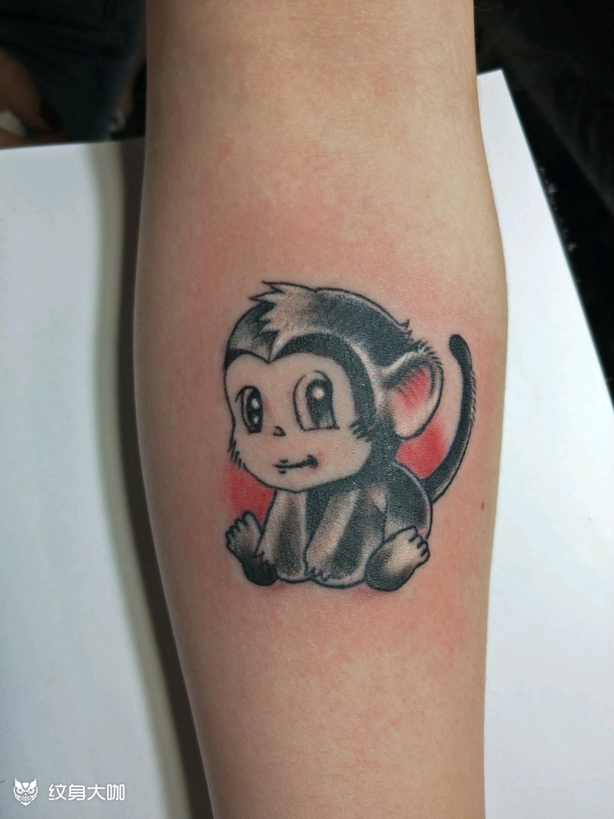 猴子_纹身图案手稿图片_熊拔明的纹身作品集
