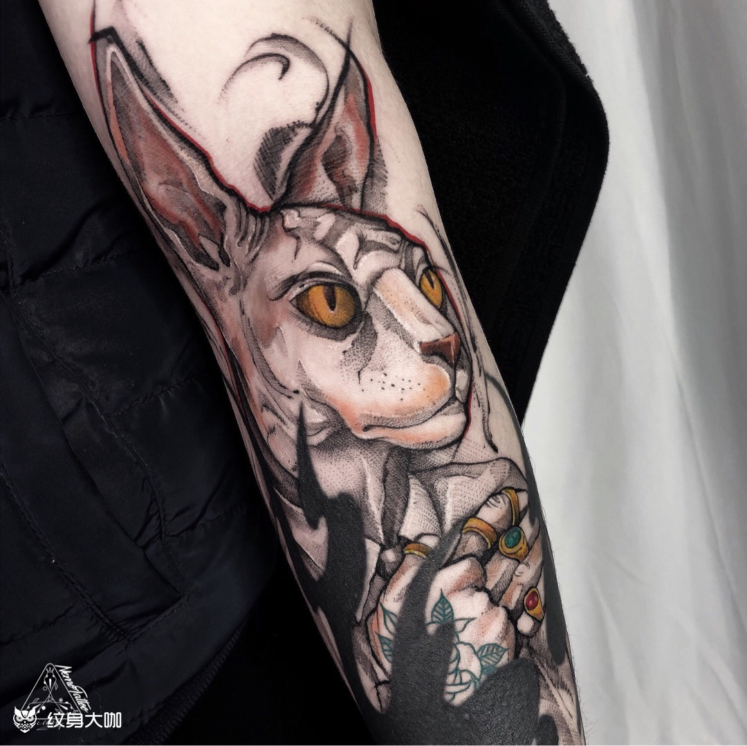 blackwork 猫猫_纹身图案手稿图片_尼莫(nemo)的纹身作品集