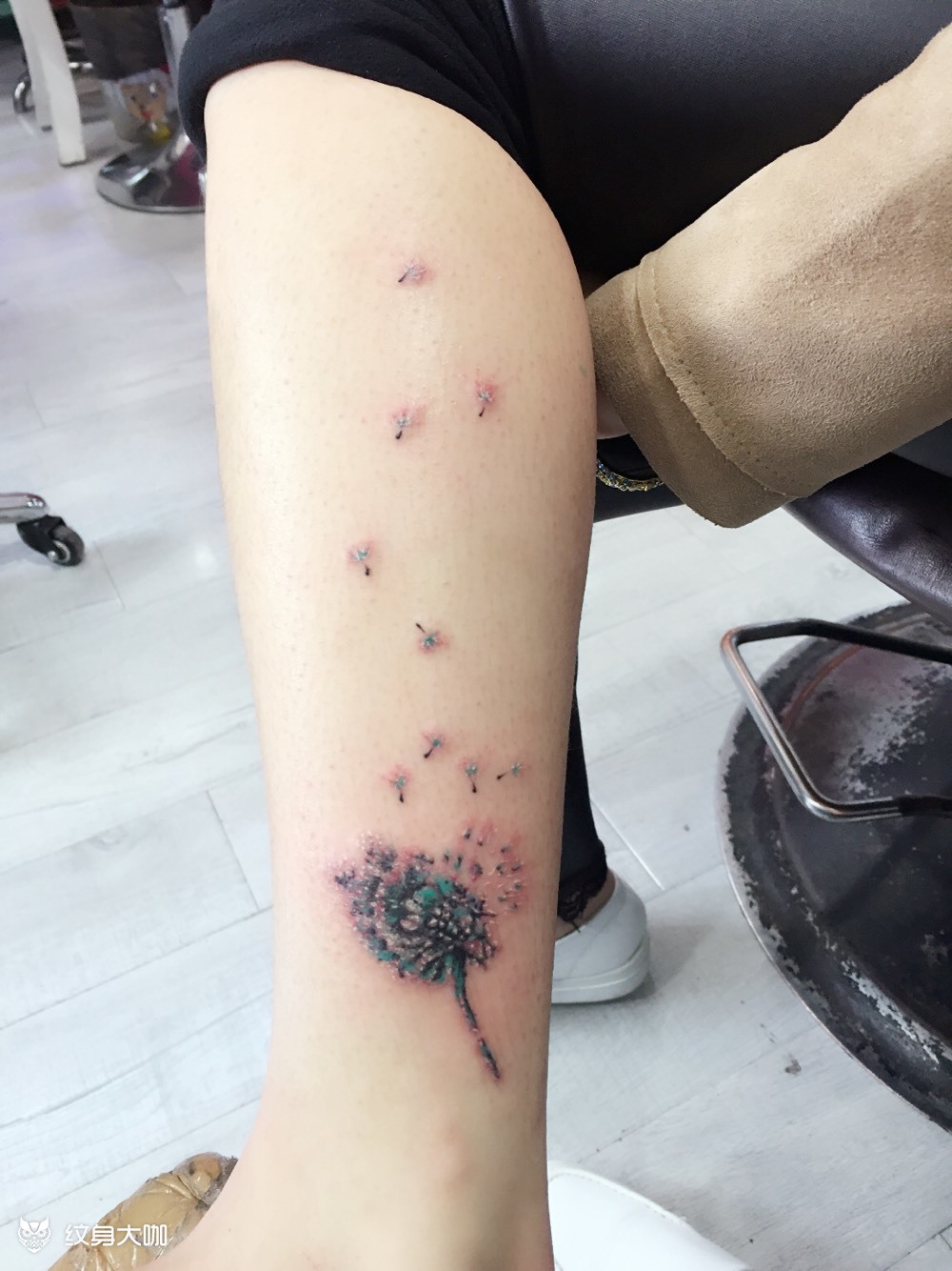 蒲公英_纹身图案手稿图片_阿丰的纹身作品集