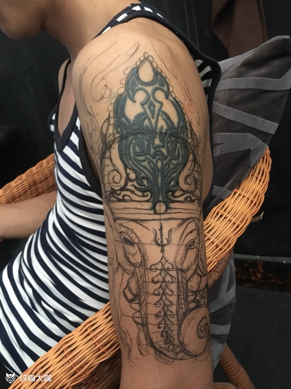 遮盖修改_纹身图案手稿图片_李春卫的纹身作品集