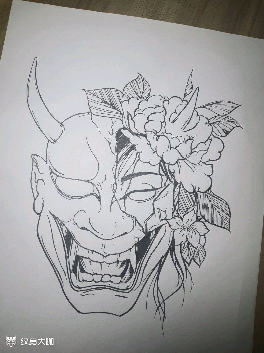 绘画练习_纹身图案手稿图片_死鬼的纹身作品集