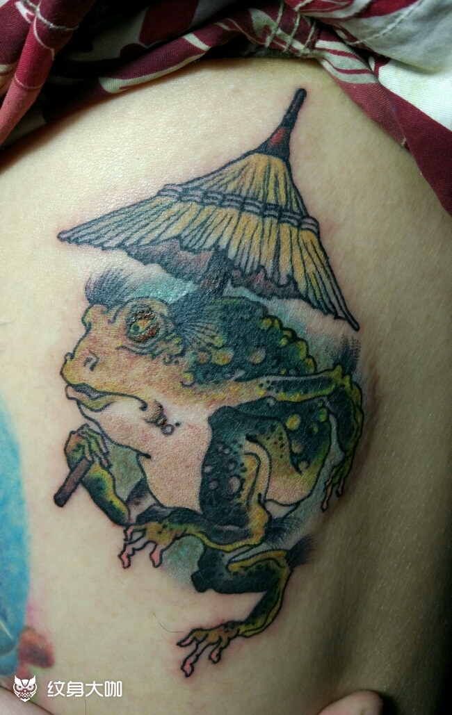 老传统蛤蟆_纹身图案手稿图片_郭娟的纹身作品集