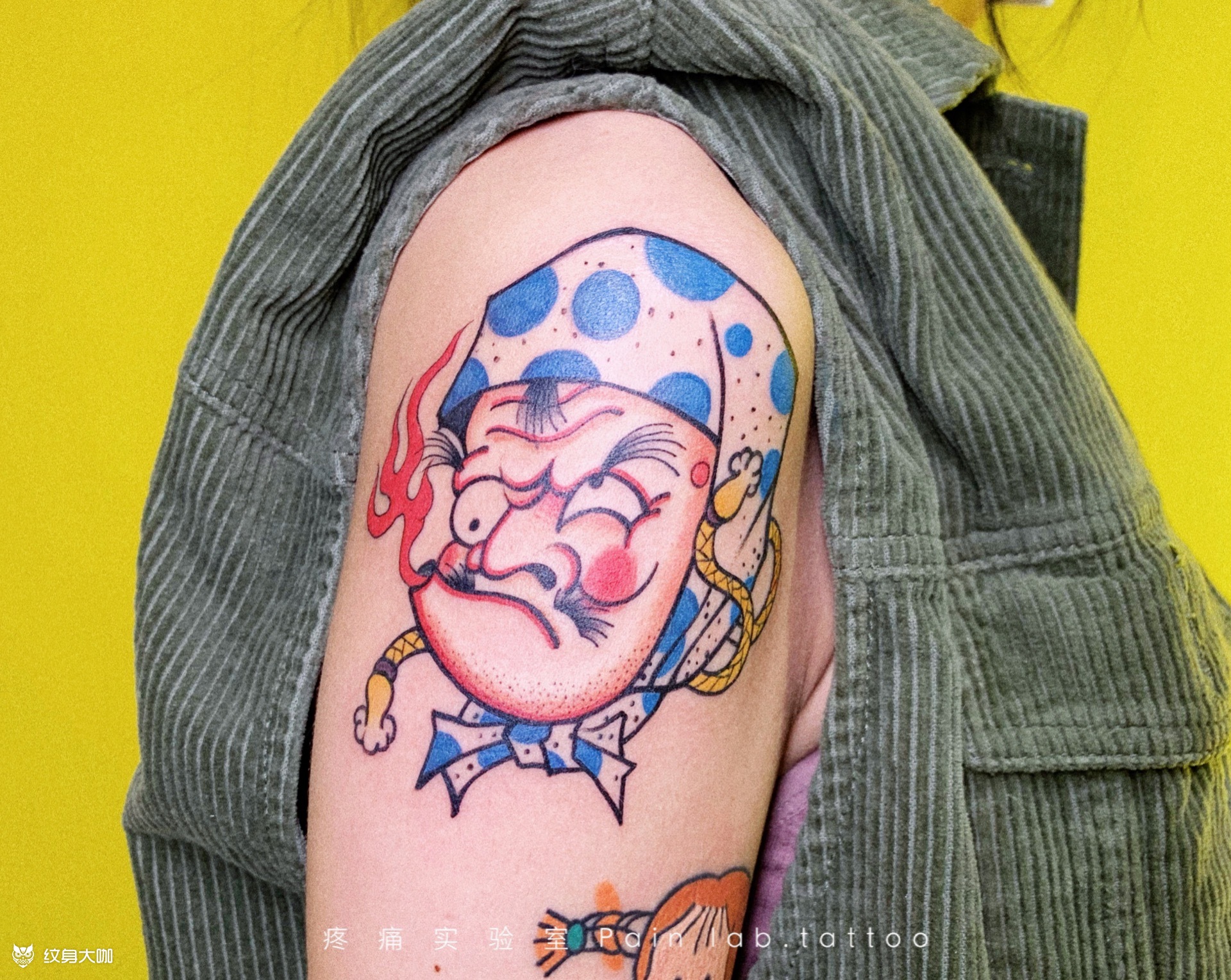 火男(光头强)_纹身图案手稿图片_阿布的纹身作品集