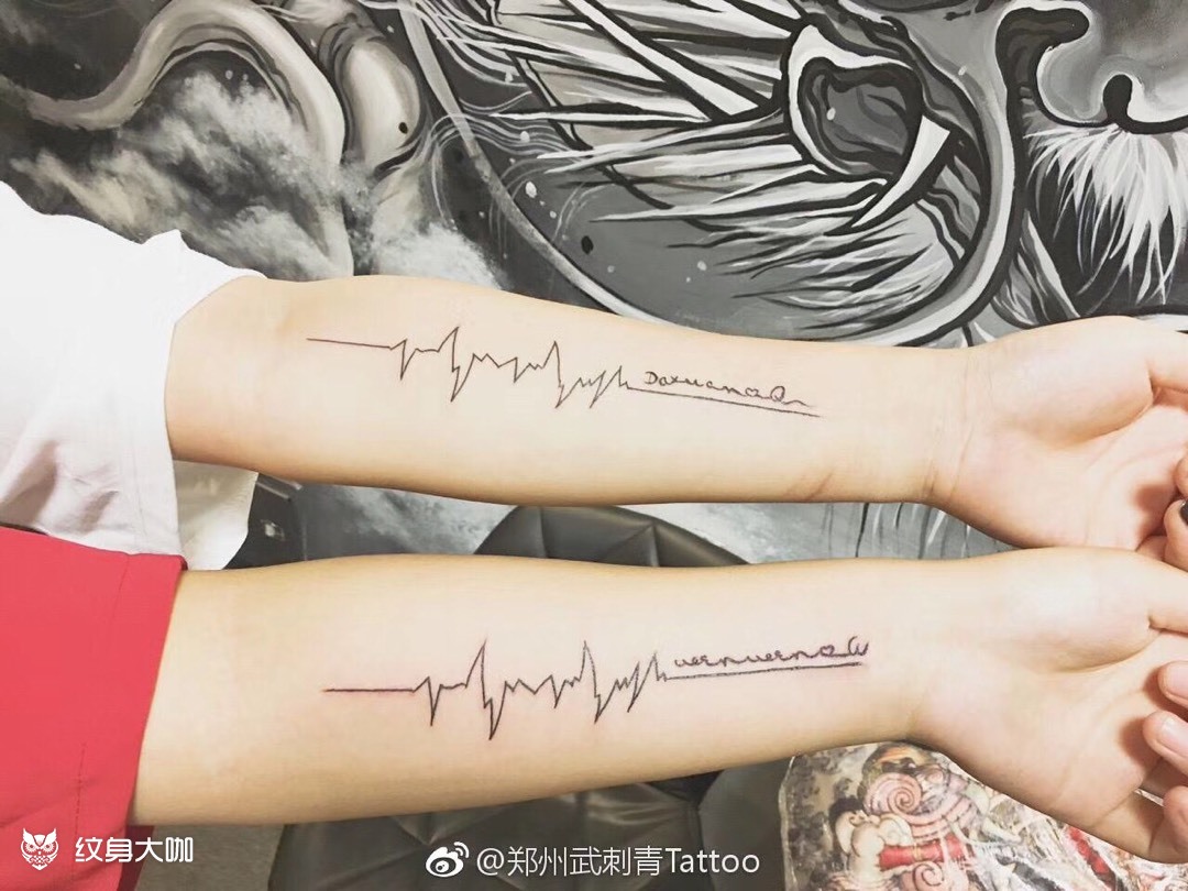 心跳_纹身图案手稿图片_cathy的纹身作品集