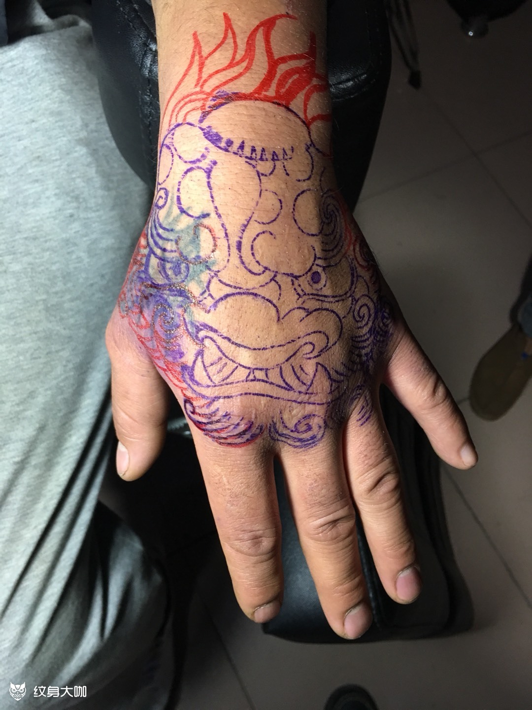 霸气手背遮盖_纹身图案手稿图片_高诚的纹身作品集