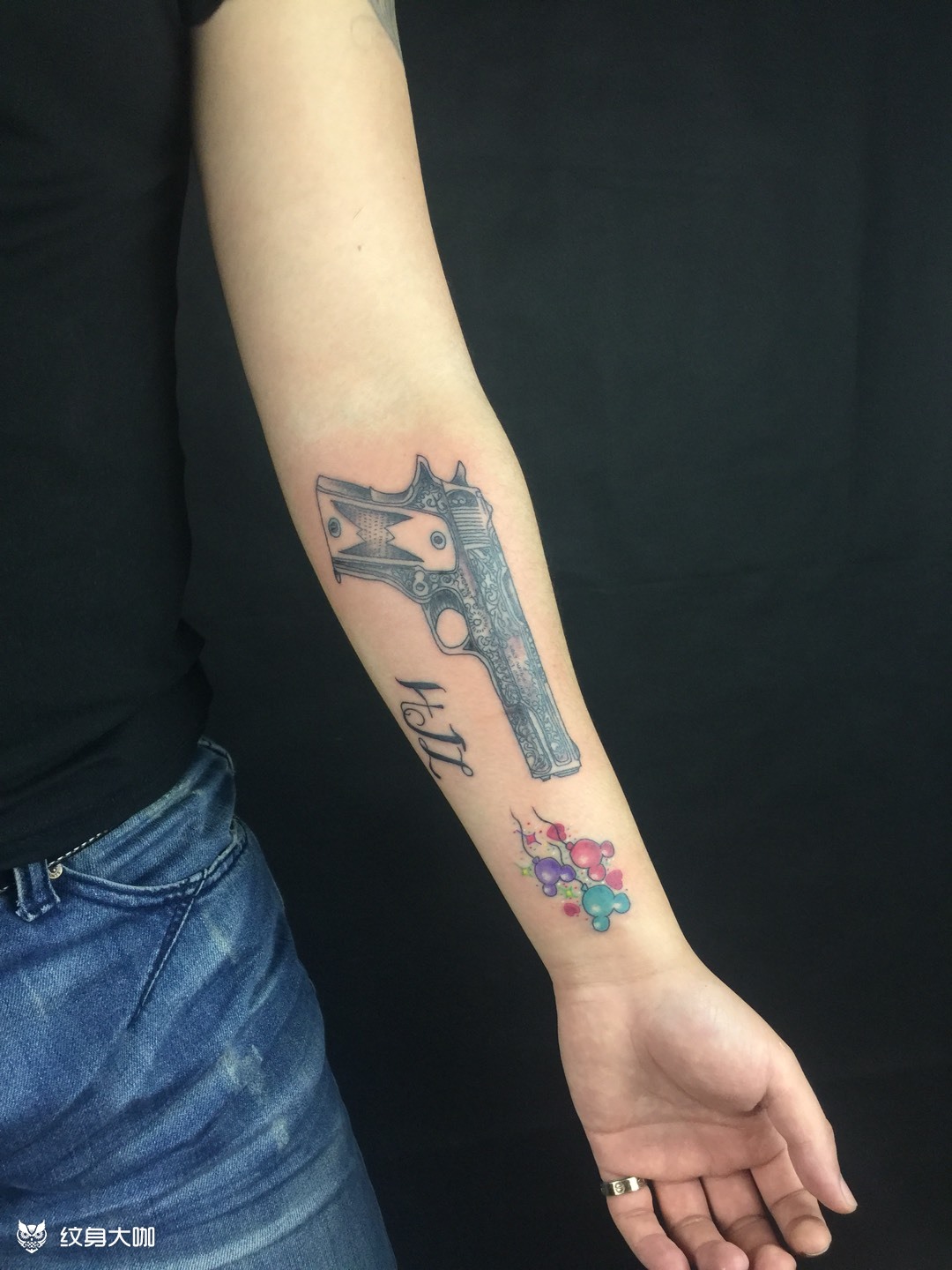 小臂拼接_纹身图案手稿图片_西单的纹身作品集