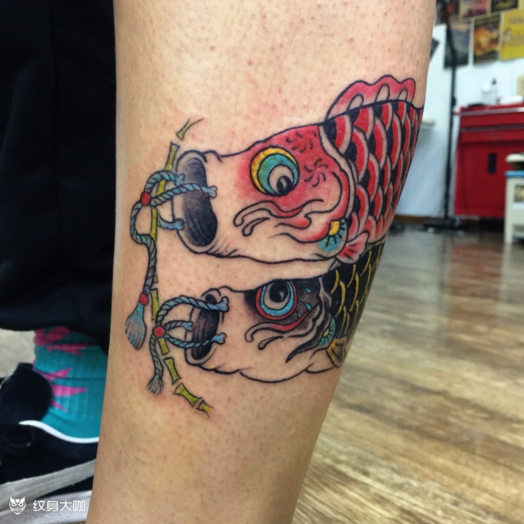 鲤鱼旗91_纹身图案手稿图片_兔大鬼的纹身作品集